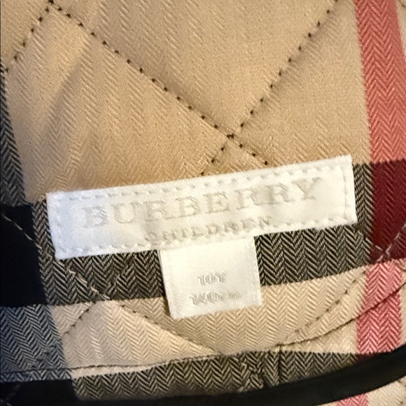 Girls’ Burberry Black Quilted Jacket - Picture 4 of 5